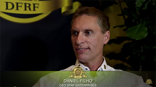 Daniel Filho, fundador da DFRF Enterprises. Foi acusado de falsas afirmações e testemunhos enganosos. Minas de ouro não existem é um ESQUEMA PONZI.