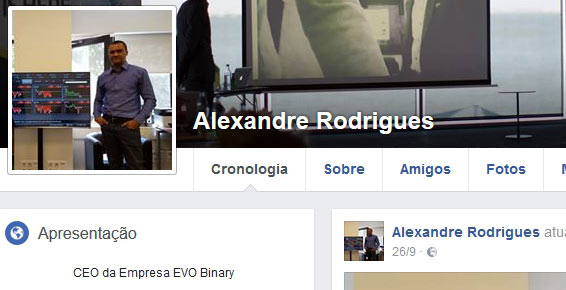 Alexandre Rodrigues, CEO da fraude EvoBinary