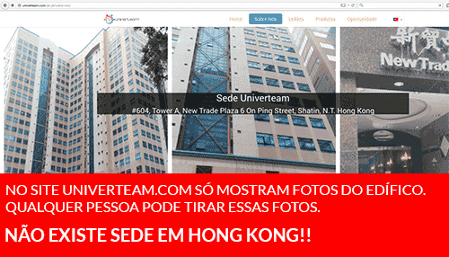 Fotos tiradas da rua, na falsa sede do golpe Univerteam