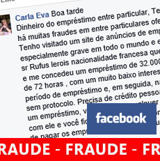 Fraude empréstimos no Facebook